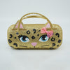 Glitter Leopard Gold Sunglasses and Case Set - Shadeitude