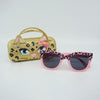 Glitter Leopard Gold Sunglasses and Case Set - Shadeitude