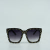 Luxurious Brenda Bold Gold Rivet Squared Sunglass - Shadeitude