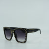 Luxurious Brenda Bold Gold Rivet Squared Sunglass - Shadeitude