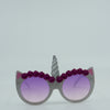 Magical Unicorn Round with Unicorn Horn, Cat Eye Kids Sunglasses - Shadeitude