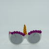 Magical Unicorn Round with Unicorn Horn, Cat Eye Kids Sunglasses - Shadeitude