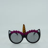 Magical Unicorn Round with Unicorn Horn, Cat Eye Kids Sunglasses - Shadeitude