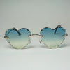 Love on Edge Rimless Heart Sunglasses - Shadeitude
