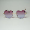 Love on Edge Rimless Heart Sunglasses - Shadeitude