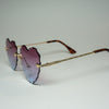 Love on Edge Rimless Heart Sunglasses - Shadeitude