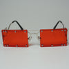 ShantelBoss Rimless Studded Rectangular Sunglasses - Shadeitude